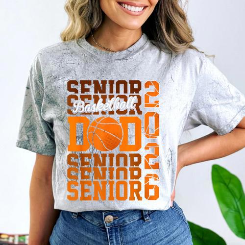 2026 Basketball Senior Dad Graduation Matching Family Comfort Color Blast T-Shirt - Best Gift Smart