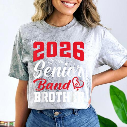 2026 Senior Band Brother Class Of 2026 Parent Graduation Comfort Color Blast T-Shirt - Best Gift Smart