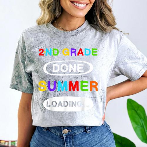 2nd Grade Graduation Shirt 2nd Grade Done Summer Loading Comfort Color Blast T-Shirt - Best Gift Smart
