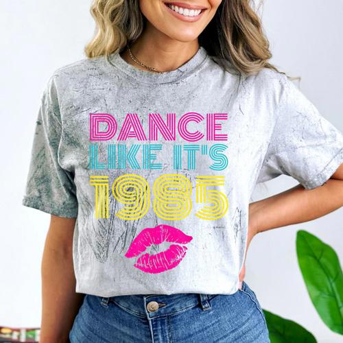 80s Outfit Women Nostalgia Eighties Party Comfort Color Blast T-Shirt - Figerry