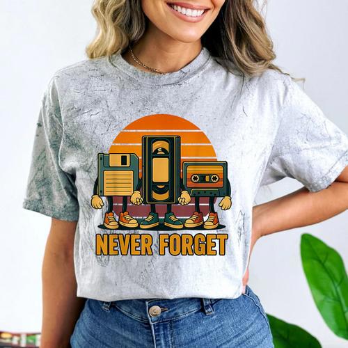 90s Nostalgia Never Forget Retro Comfort Color Blast T-Shirt - Figerry