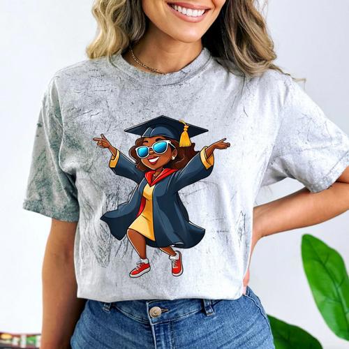 African American Woman Girl Graduation Class Comfort Color Blast T-Shirt - Best Gift Smart