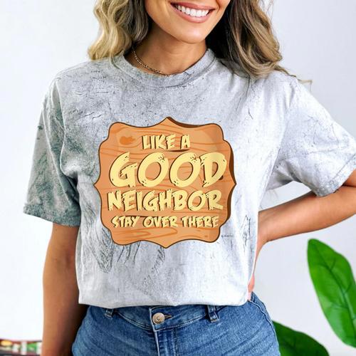 Antisocial Like A Good Neighbor Stay Over There Introvert Comfort Color Blast T-Shirt - Raresse
