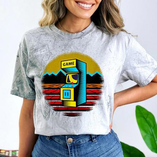 Arcade Game Machine Nostalgia Retro Gamer 80s 90s Comfort Color Blast T-Shirt - Figerry