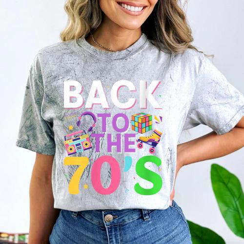 Back To The 70's Mixtape Era Nostalgia Retro 1970 70's Style Comfort Color Blast T-Shirt - Figerry