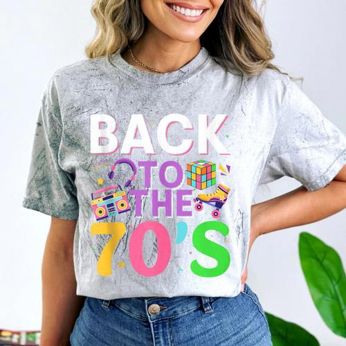 Back To The 70's Mixtape Era Nostalgia Retro 1970 70's Style Comfort Color Blast T-Shirt - Figerry