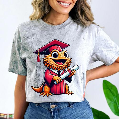 Bearded Dragon Graduation Kindergarten Elementary Girl Boy Comfort Color Blast T-Shirt - Best Gift Smart