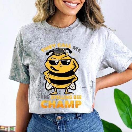 Bees They Call Me The Spelling Bee Champ Graduation Comfort Color Blast T-Shirt - Best Gift Smart