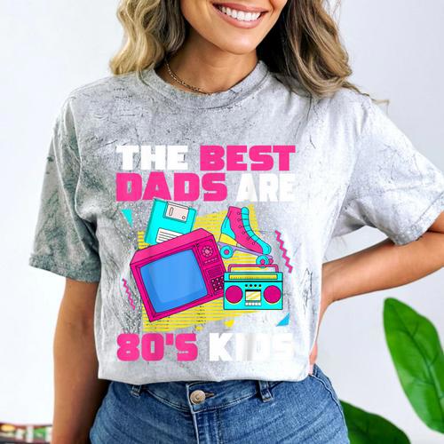 The Best Dads Are 80s Kids 80s Dad Nostalgia Comfort Color Blast T-Shirt - Figerry