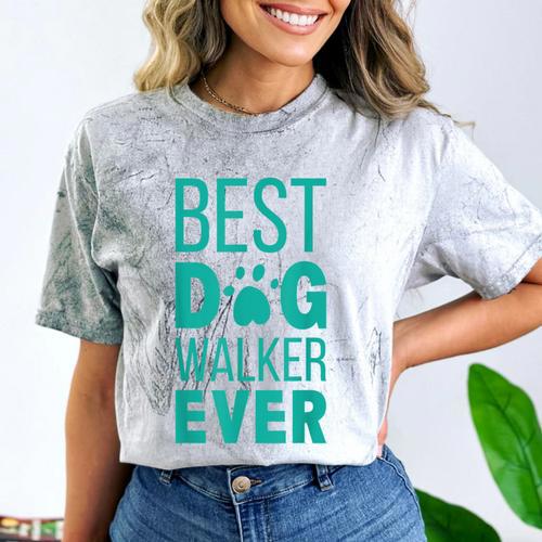 Best Dog Walker Ever Graduation New Shirt Dog Lover Comfort Color Blast T-Shirt - Best Gift Smart