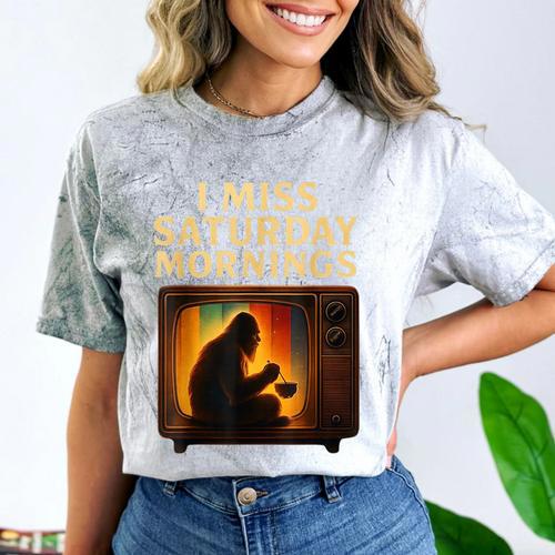Bigfoot Saturday Morning Nostalgia Comfort Color Blast T-Shirt - Figerry