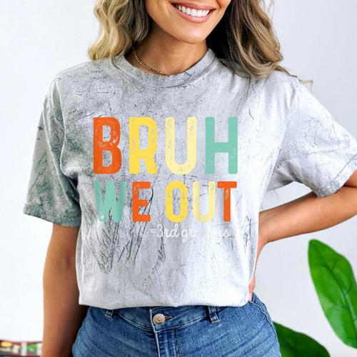 Bruh We Out 3rd Graders Third Grade Graduation Comfort Color Blast T-Shirt - Best Gift Smart