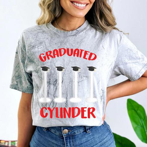 Chemistry Science Joke Graduated Cylinder Graduation T-Shirt Comfort Color Blast T-Shirt - Best Gift Smart