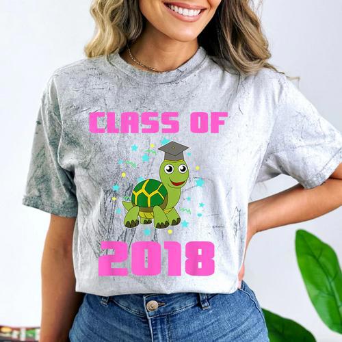 Class Of 2018 Turtle Shirt Graduation Kids Comfort Color Blast T-Shirt - Best Gift Smart