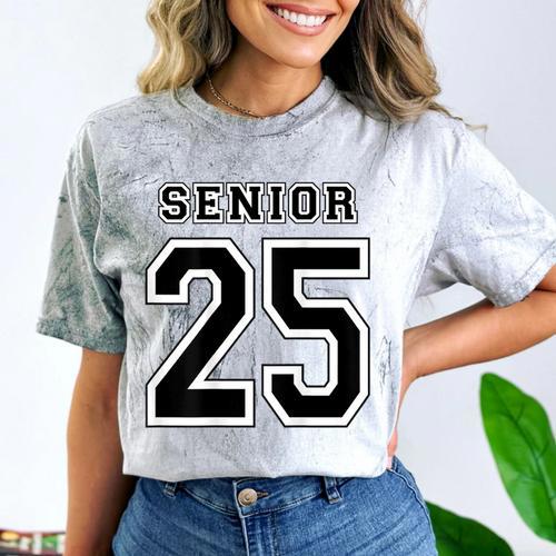 Class Of 2025 High School Senior 25 On Back Graduation Comfort Color Blast T-Shirt - Best Gift Smart