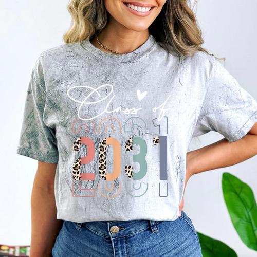 Class Of 2031 School College Retro Graduation Vintage Grad Comfort Color Blast T-Shirt - Best Gift Smart