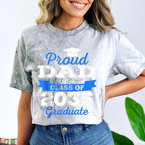 Class Of 2035 Graduation Parents Of Kindergarten Kid Dad Mom Comfort Color Blast T-Shirt - Best Gift Smart