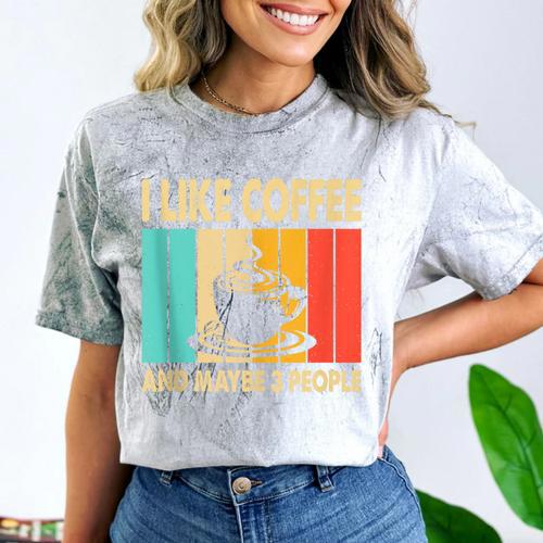 I Like Coffee And Maybe 3 People Introvert Anti-Social Comfort Color Blast T-Shirt - Raresse