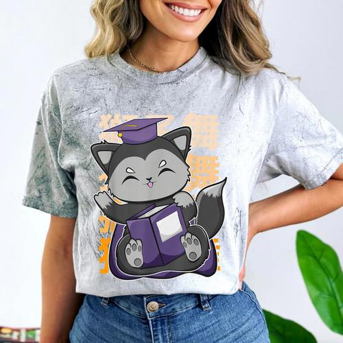 Cute Anime Fox Graduate Of A Class For Graduation Comfort Color Blast T-Shirt - Best Gift Smart