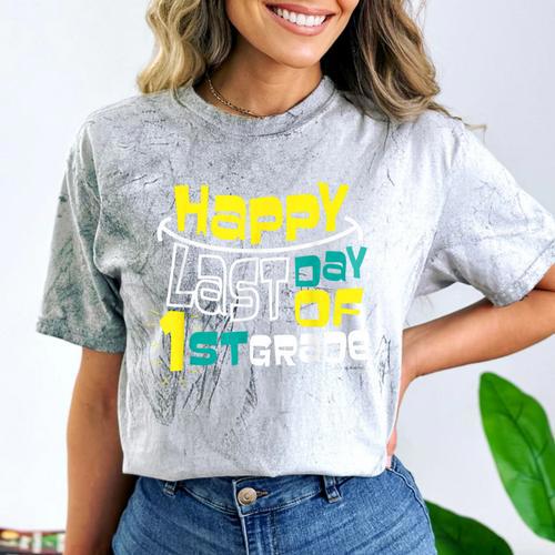 Cute Happy Last Day Of 1st Grade Shirt Kids Graduation Comfort Color Blast T-Shirt - Best Gift Smart