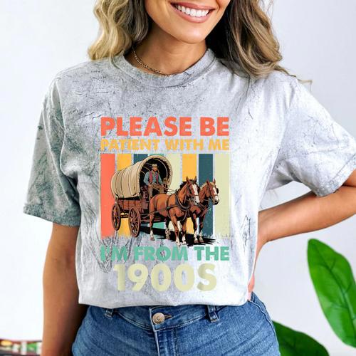 Dad Fathers Day Please Be Patient I'm From The 1900s Comfort Color Blast T-Shirt - Figerry
