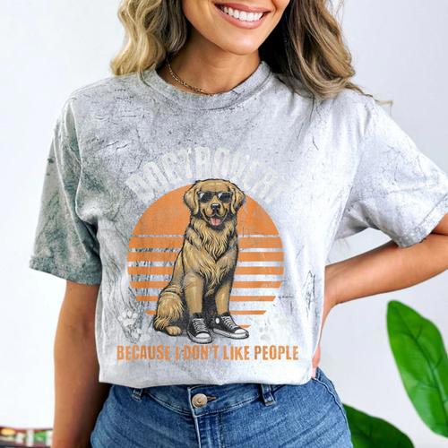 Dogtrovert Definition For Introvert Dog Lovers Comfort Color Blast T-Shirt - Raresse