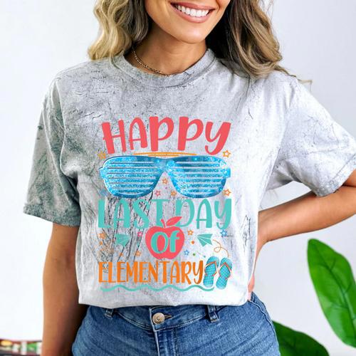 Elementary Teacher Student Graduation Last Day School Comfort Color Blast T-Shirt - Best Gift Smart