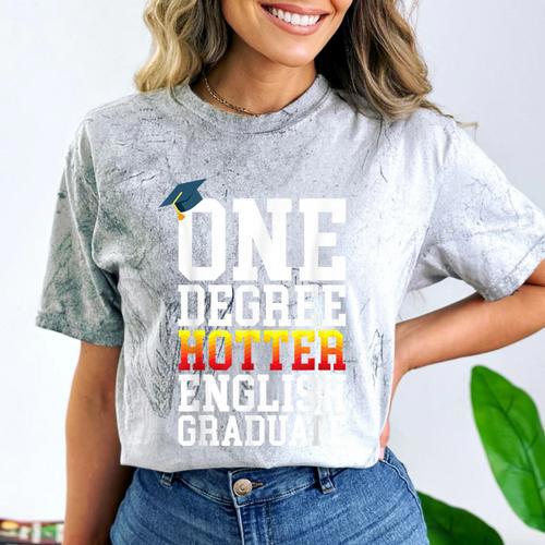 English Major Shirt Now Hotter By One Degree Graduation Comfort Color Blast T-Shirt - Best Gift Smart