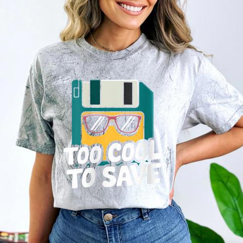 Floppy Disk Retro Tech Nostalgia Old School Computing Humor Comfort Color Blast T-Shirt - Figerry