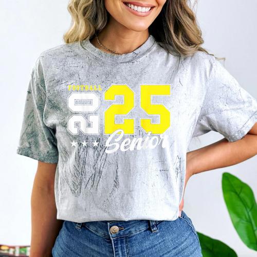 Football Senior Night Football Senior 2025 Graduation 55 Comfort Color Blast T-Shirt - Best Gift Smart