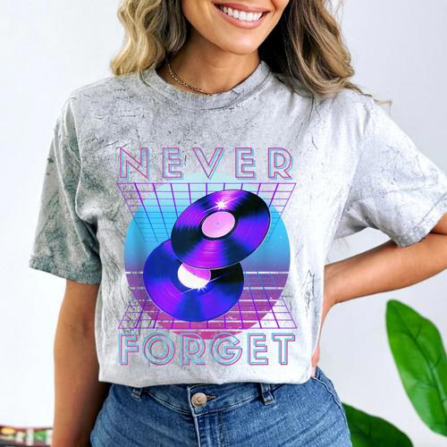 Never Forget Retro 80s 90s Nostalgia Comfort Color Blast T-Shirt - Figerry
