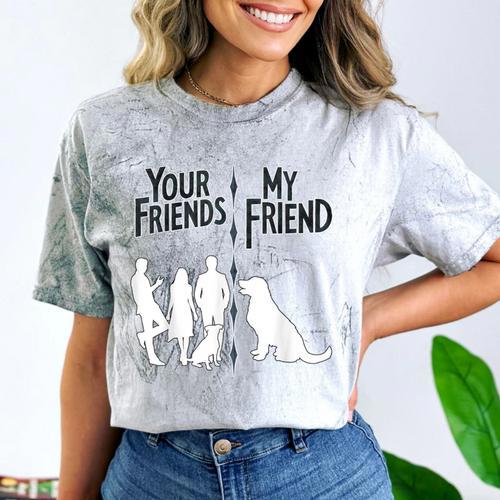 Your Friends Vs My Friend Introvert Pet Dog Owner Men Women Kids Comfort Color Blast T-Shirt - Raresse