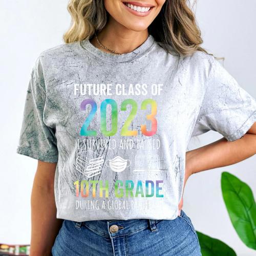 Future Class Of 2023 10th Grade Graduation 2021 Comfort Color Blast T-Shirt - Best Gift Smart
