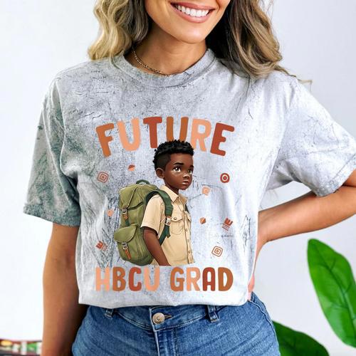Future HBCU Grad History Month Graduation Boys Kids Comfort Color Blast T-Shirt - Best Gift Smart