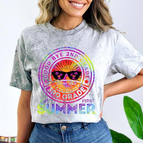 Goodbye 2nd Grade Graduation To 3rd Grade First Summer Kids Comfort Color Blast T-Shirt - Best Gift Smart