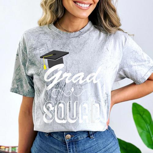 Grad Squad Cute Graduation Comfort Color Blast T-Shirt - Best Gift Smart