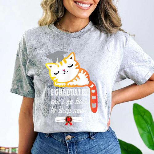 I Graduated Can I Go Back To Sleep Now Graduation Comfort Color Blast T-Shirt - Best Gift Smart
