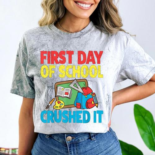 Graduation First Day Of School Crushed It Comfort Color Blast T-Shirt - Best Gift Smart