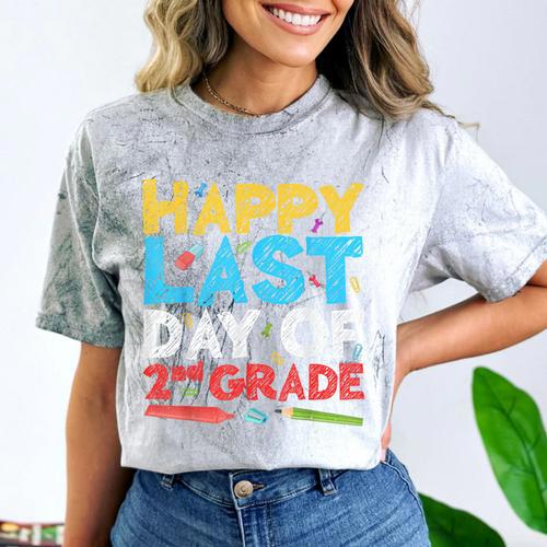 Happy Last Day Of 2nd Grade Shirt Second Grade Graduation Comfort Color Blast T-Shirt - Best Gift Smart