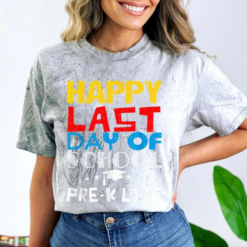 Happy Last Day Of School Pre-K Life Graduation T-Shirt Comfort Color Blast T-Shirt - Best Gift Smart