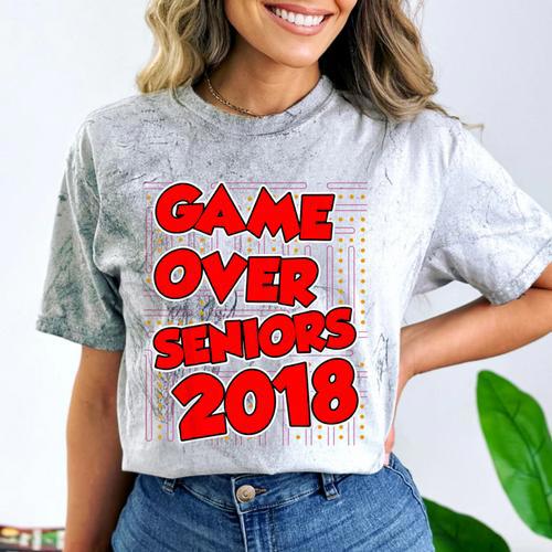 High School Graduation Tshirt Game Over Senior Class Of 2018 Comfort Color Blast T-Shirt - Best Gift Smart