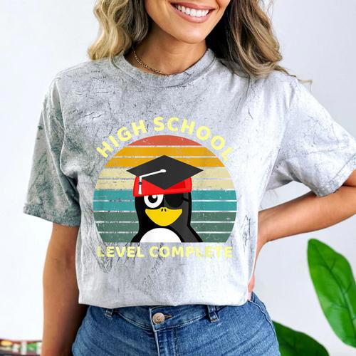 High School Level Complete Graduation Senior Students Comfort Color Blast T-Shirt - Best Gift Smart