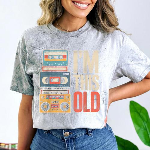 I'm This Old Vintage Cassette Tape Nostalgia Comfort Color Blast T-Shirt - Figerry
