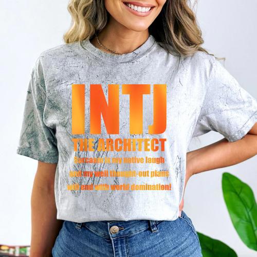 INTJ Architect Personality Introvert Sarcastic Orange Comfort Color Blast T-Shirt - Raresse