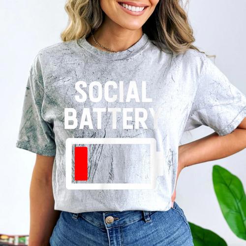 Introvert Low Social Battery Level Anti Social People Comfort Color Blast T-Shirt - Raresse