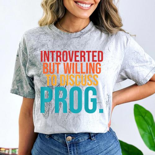 Introverted But Willing To Discuss Prog Rock Music Lover Comfort Color Blast T-Shirt - Raresse