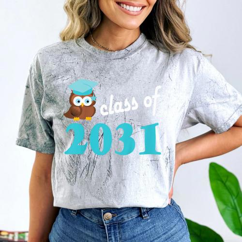 Kids Class Of 2031 Graduation Year T-Shirt Back To School Comfort Color Blast T-Shirt - Best Gift Smart