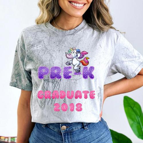 Kids Kids Pre-K PreSchool Unicorn Graduation T Shirt Comfort Color Blast T-Shirt - Best Gift Smart
