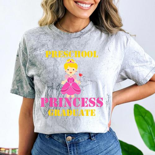 Kids Princess Graduate Prek Preschool Graduation Tshirt For Girls Comfort Color Blast T-Shirt - Best Gift Smart