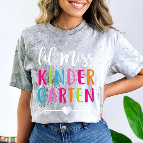 Lil Miss Kindergarten Grad Shirt Graduation Shirts 2018 Comfort Color Blast T-Shirt - Best Gift Smart